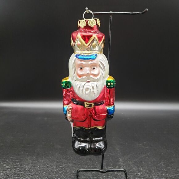 Yuletide Traditions Nutcracker Handblown Glass Christmas Tree Ornament - Picture 1 of 7
